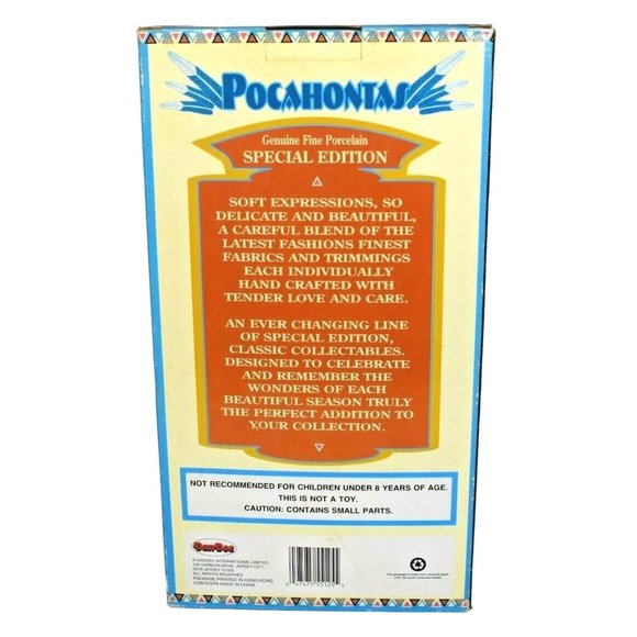 DanDee Pocahontas Fine Porcelain Doll 400th Anniversary Special Edition - Picture 3 of 8